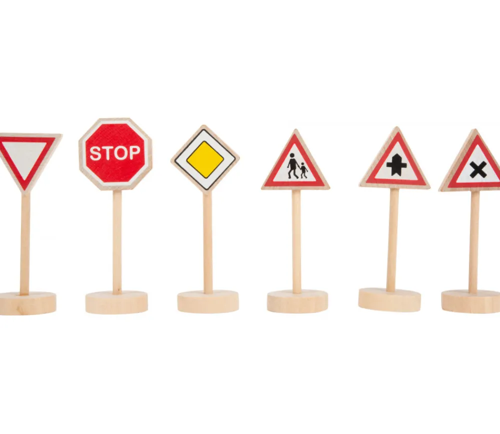 Tout Pour le Jeu 25 panneaux de signalisation en bois (hauteur 10.8 cm)