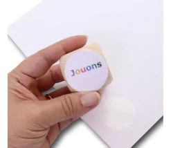 Tout Pour le Jeu 24 Pastilles rondes 37 mm autocollantes blanches étiquettes (pour rond de 4 cm)