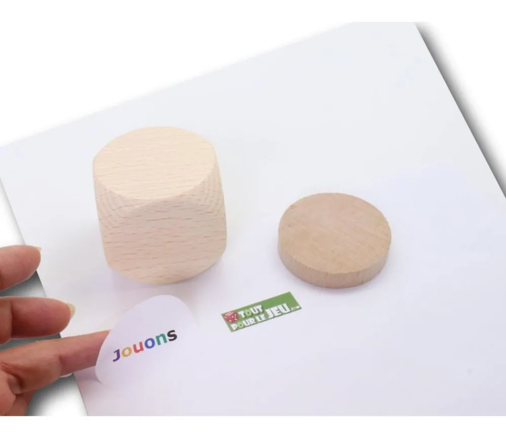 Tout Pour le Jeu 20 Pastilles rondes 45 mm autocollantes blanches étiquettes (pour rond de 5 cm)