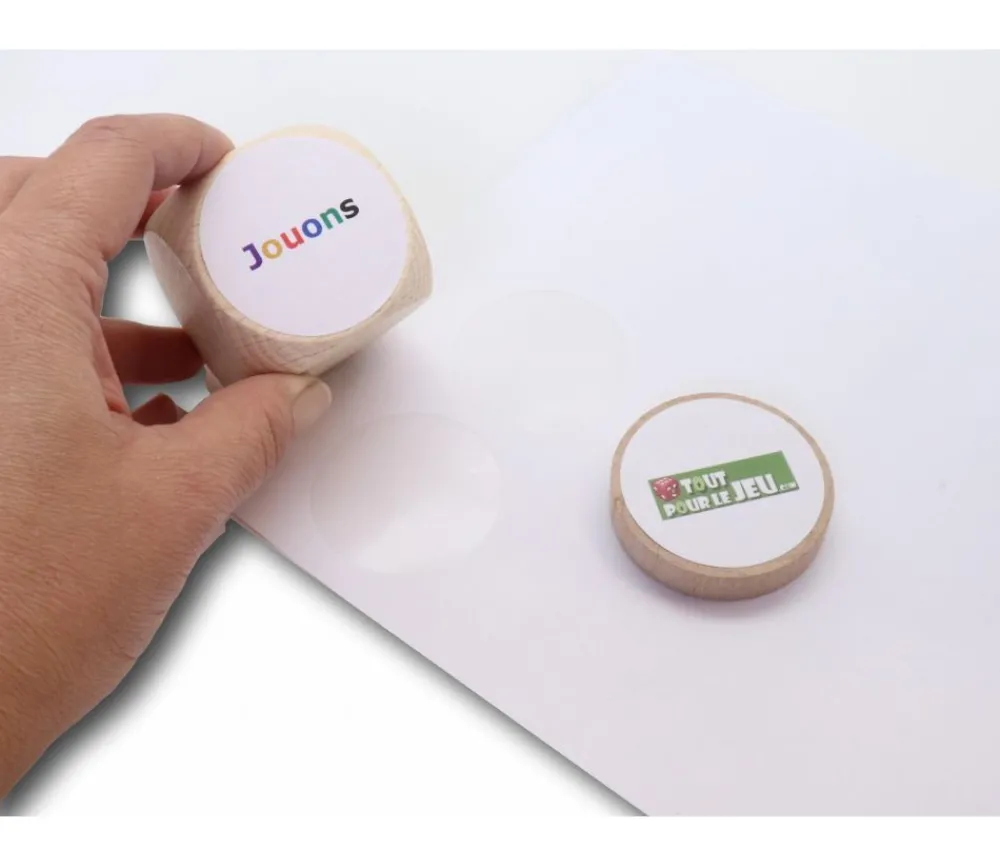 Tout Pour le Jeu 20 Pastilles rondes 45 mm autocollantes blanches étiquettes (pour rond de 5 cm)