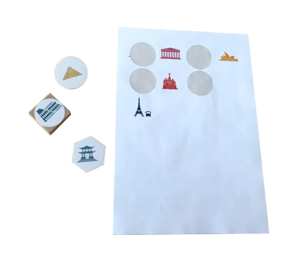 Tout Pour le Jeu 24 Pastilles rondes 40 mm autocollantes blanches étiquettes