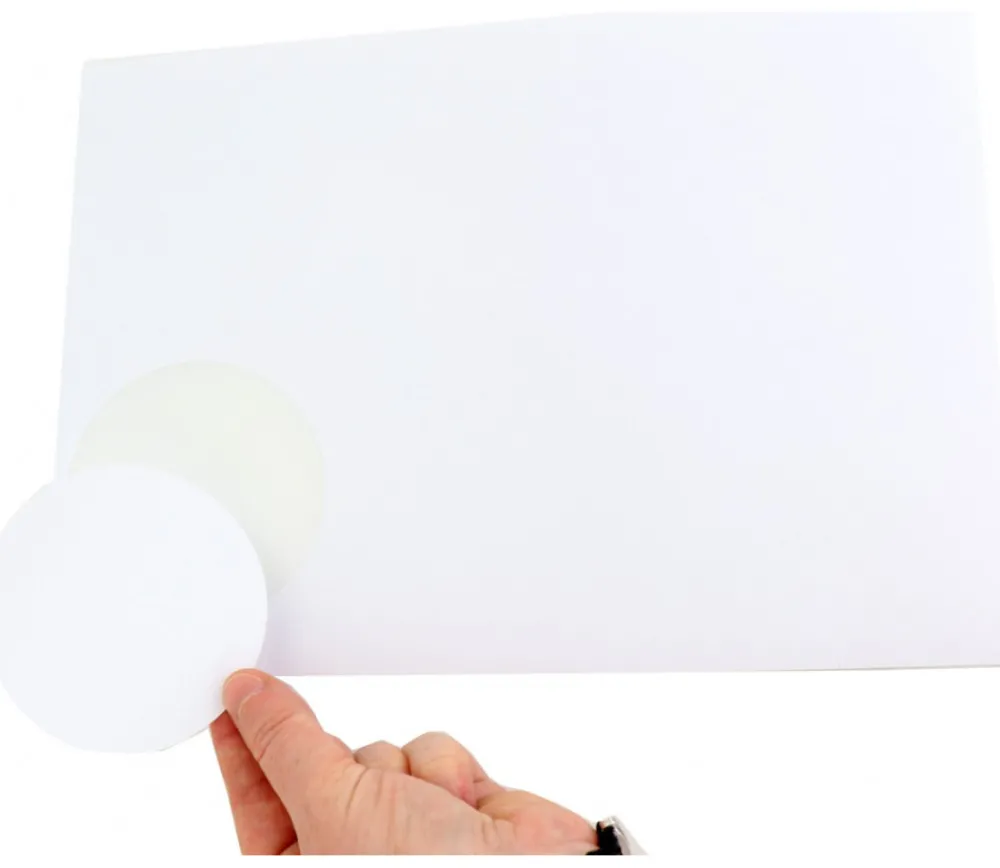 Tout Pour le Jeu 6 Pastilles rondes 85 mm autocollantes blanches étiquettes