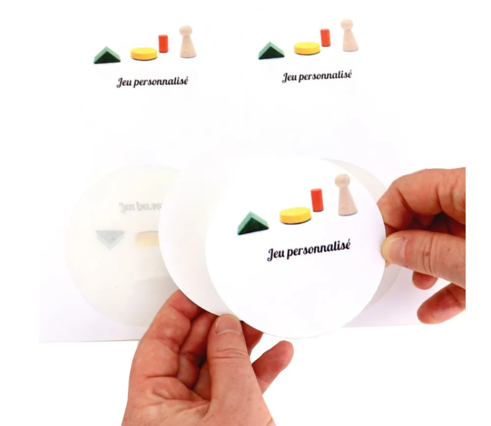 Tout Pour le Jeu 6 Pastilles rondes 85 mm autocollantes blanches étiquettes