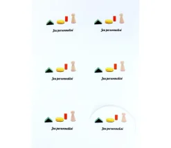 Tout Pour le Jeu 6 Pastilles rondes 85 mm autocollantes blanches étiquettes