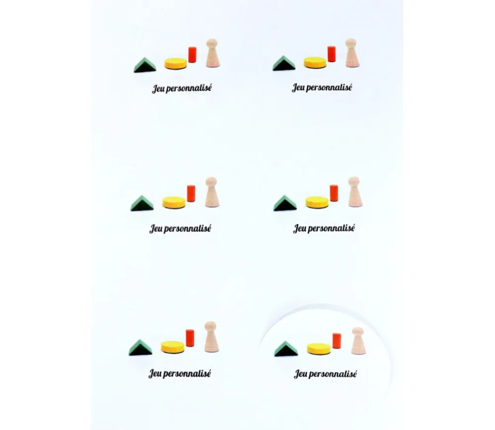 Tout Pour le Jeu 6 Pastilles rondes 85 mm autocollantes blanches étiquettes