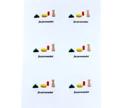 Tout Pour le Jeu 6 Pastilles rondes 85 mm autocollantes blanches étiquettes