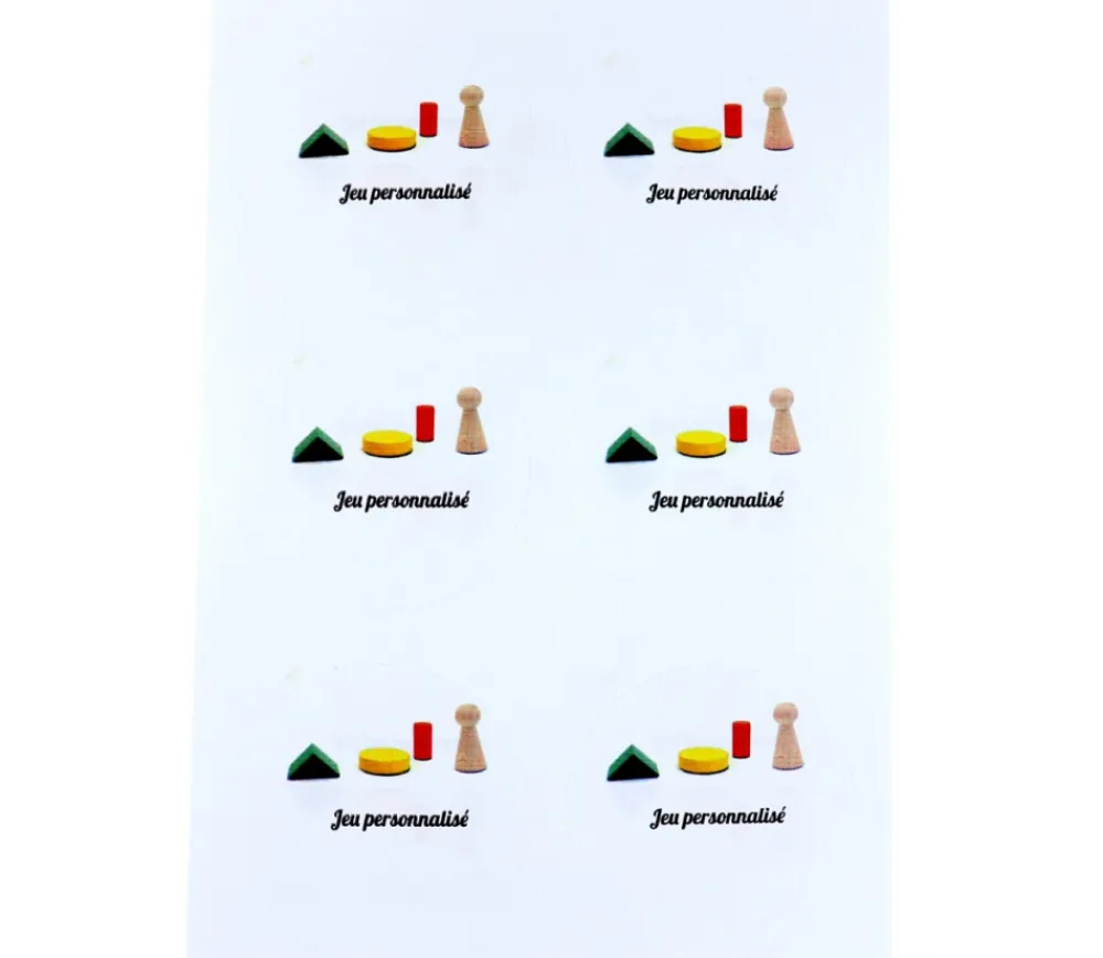 Tout Pour le Jeu 6 Pastilles rondes 85 mm autocollantes blanches étiquettes