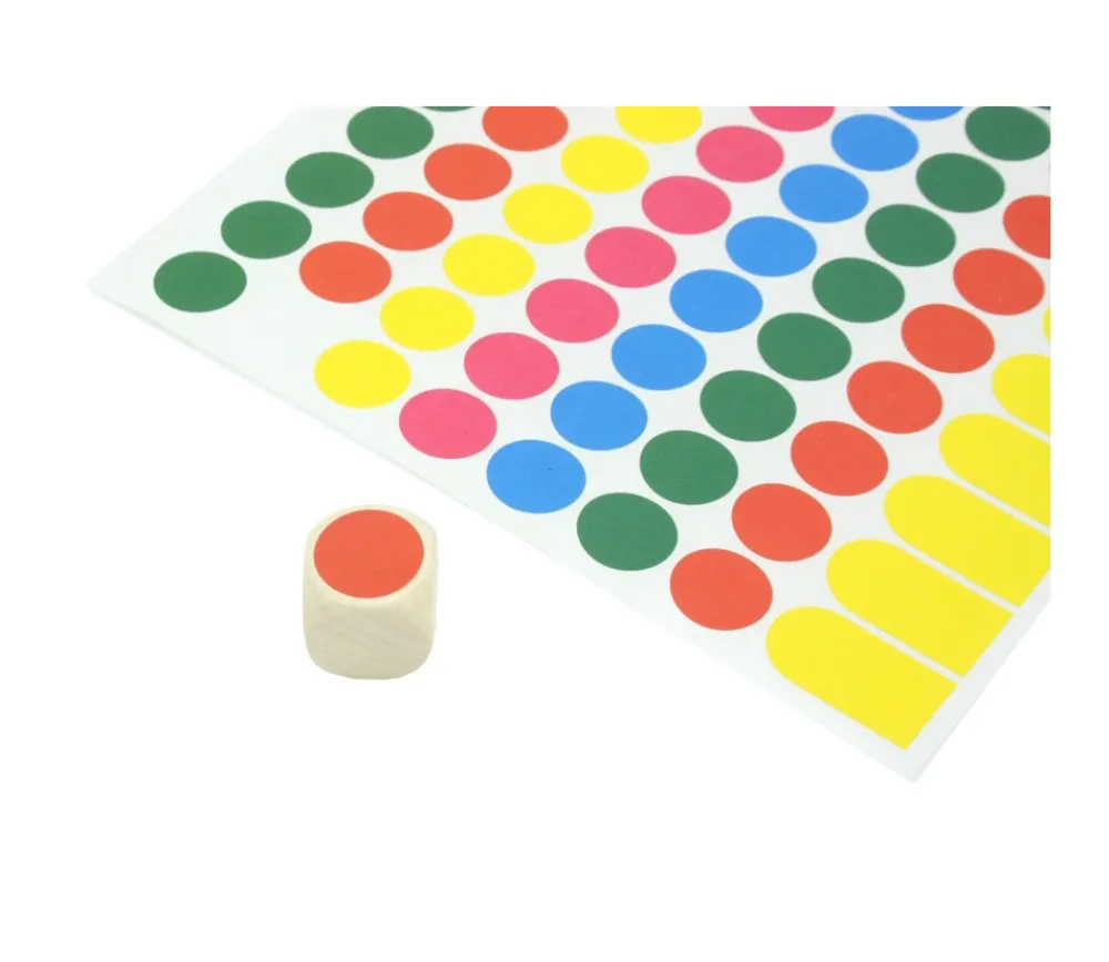 Tout Pour le Jeu 96 pastilles rondes autocollantes 15 mm en 5 couleurs