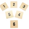 Tout Pour le Jeu 6 pavés 1 à 6 en bois 7 x 7 x 0.5 cm