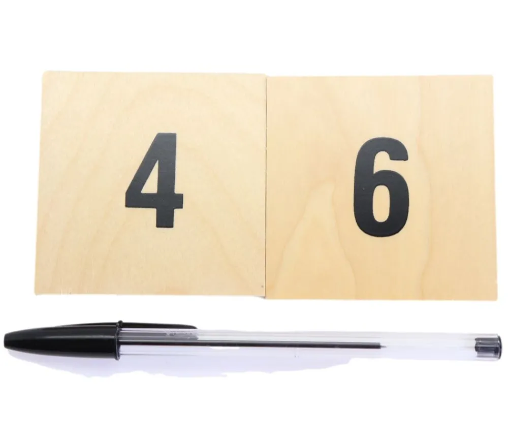 Tout Pour le Jeu 6 pavés 1 à 6 en bois 7 x 7 x 0.5 cm