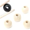 Tout Pour le Jeu 20 perles boules en bois de 2 cm - noir blanc et naturel