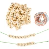 Tout Pour le Jeu 310 Perles dés lettres pour jeu ou collier avec fils colorés.