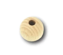 Tout Pour le Jeu 50 perles en bois hêtre 1.5 cm - trou de 0.4 cm