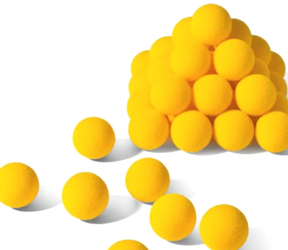 Tout Pour le Jeu 12 petites Balles mousse jaune 4 cm