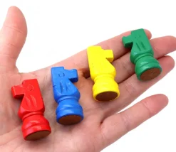 Tout Pour le Jeu 16 petits chevaux en bois - pions de jeux 4 cm