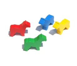 Tout Pour le Jeu 16 petits chevaux sur patte en bois - pions de jeux
