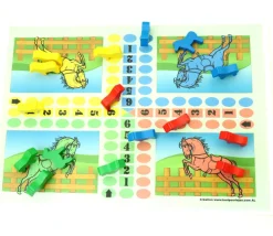 Tout Pour le Jeu 16 petits chevaux sur patte en bois - pions de jeux
