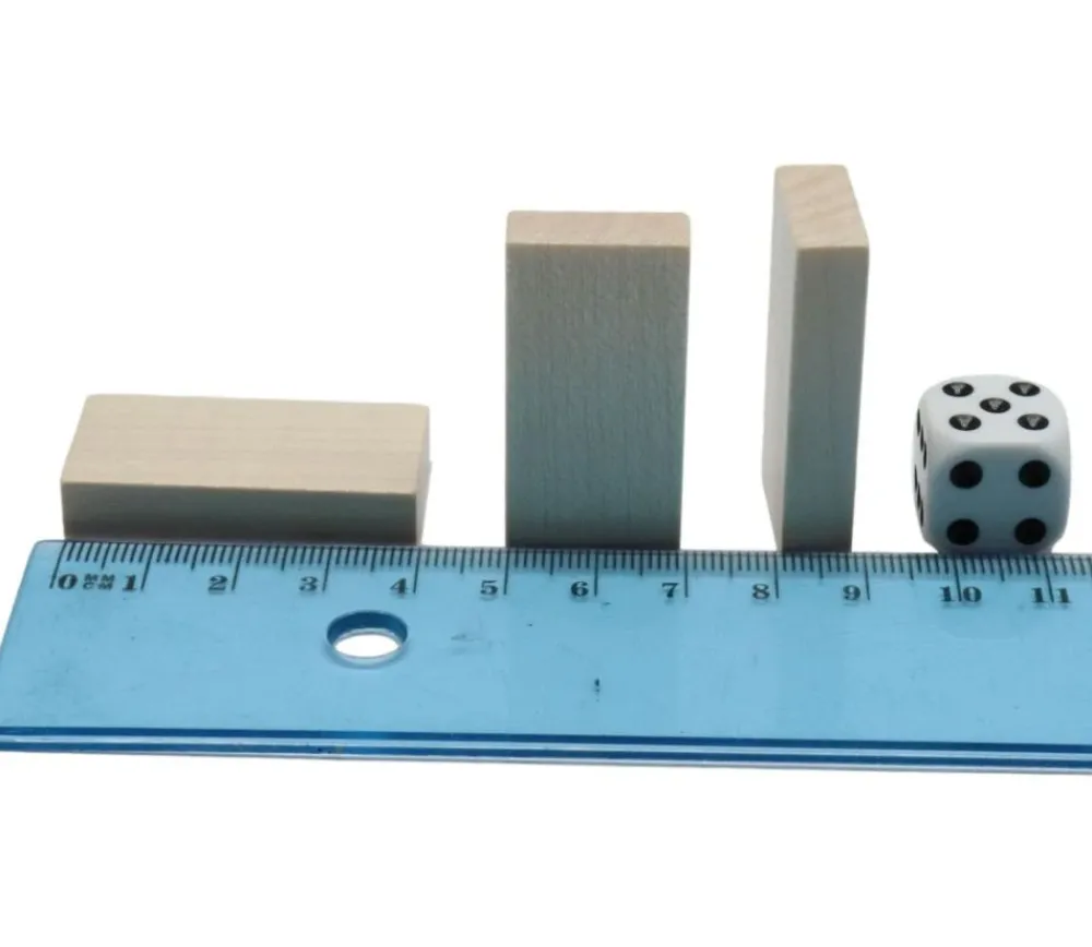 Tout Pour le Jeu 28 petits dominos en bois neutres à personnaliser 40 x 20 x 8 mm