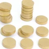 Tout Pour le Jeu 20 petits Pions ronds dorés en bois 1.5 cm - jeton de jeu COULEUR OR 15 x 4 mm