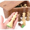 Tout Pour le Jeu 32 Pièces échecs bois T5 LESTEES 95 mm + Coffret bois