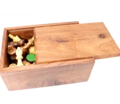 Tout Pour le Jeu 32 Pièces échecs bois T5 LESTEES 95 mm + Coffret bois