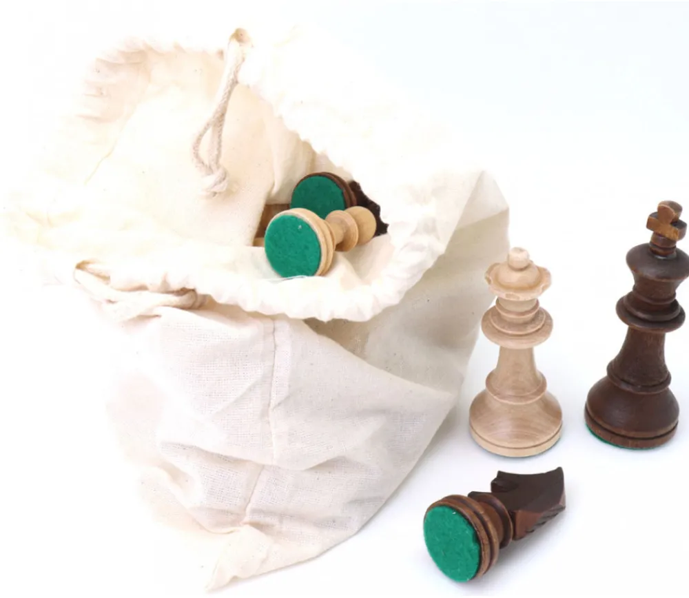 Tout Pour le Jeu 32 Pièces échecs bois T5 LESTEES 95 mm en sac tissu