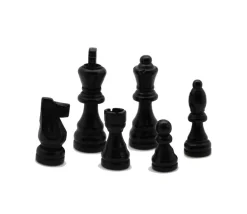 Tout Pour le Jeu 32 Pièces échecs bois T3 (noir/naturel) + coffret en bois