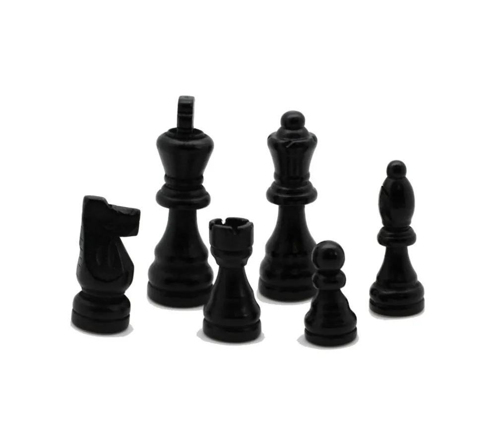 Tout Pour le Jeu 32 Pièces échecs bois T3 (noir/naturel) + coffret en bois