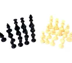 Tout Pour le Jeu 32 Pièces échecs plastique 77 mm Staunton taille T3 + 2 dames
