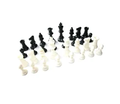 Tout Pour le Jeu 32 Pièces échecs plastique 97 mm taille T5 + 2 dames