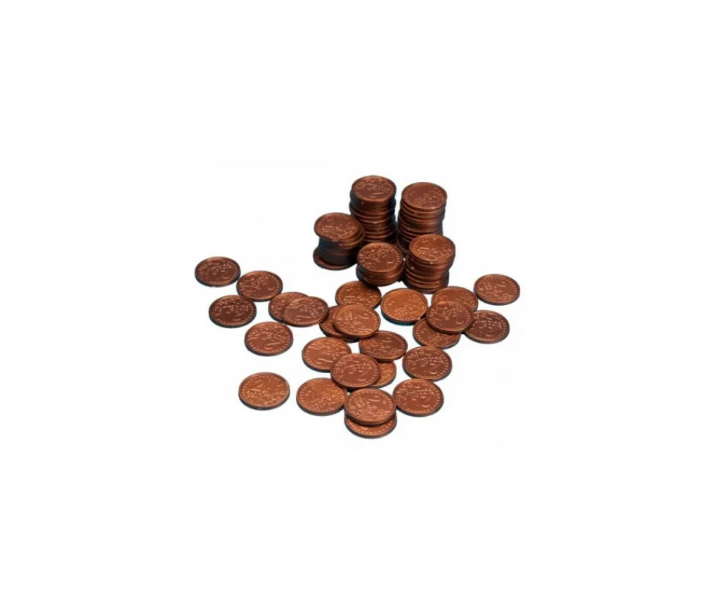 Tout Pour le Jeu 100 Pièces de 2 centimes d'euro en Re-plastique monnaie factice jeu