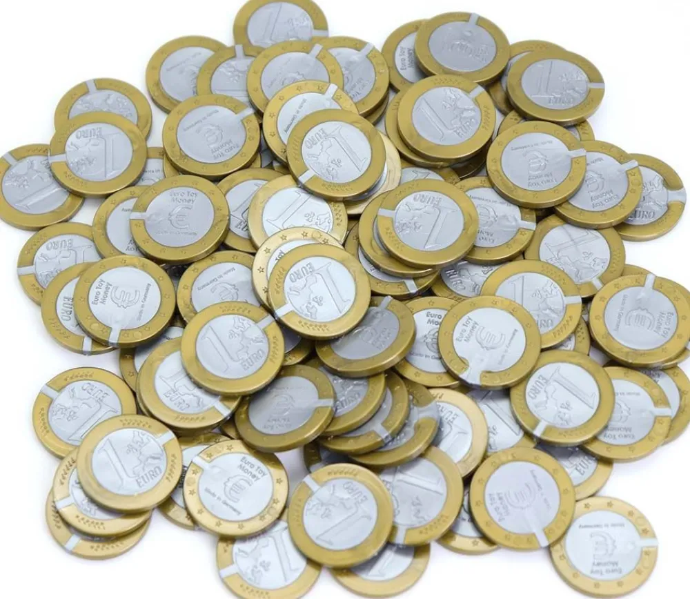 Tout Pour le Jeu 100 Pièces de 1 euro en Re-plastique monnaie factice jeu