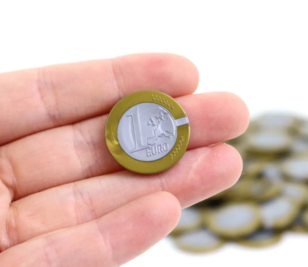 Tout Pour le Jeu 100 Pièces de 1 euro en Re-plastique monnaie factice jeu