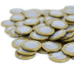 Tout Pour le Jeu 100 Pièces de 1 euro en Re-plastique monnaie factice jeu