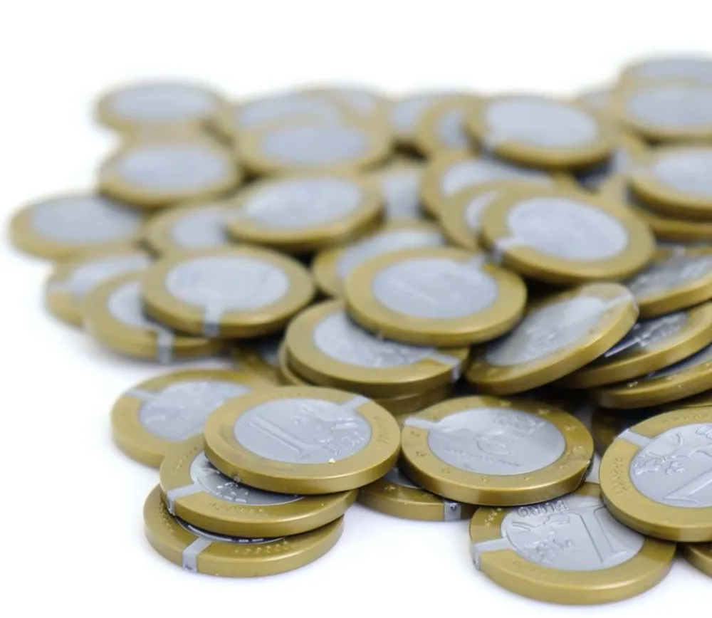 Tout Pour le Jeu 100 Pièces de 1 euro en Re-plastique monnaie factice jeu