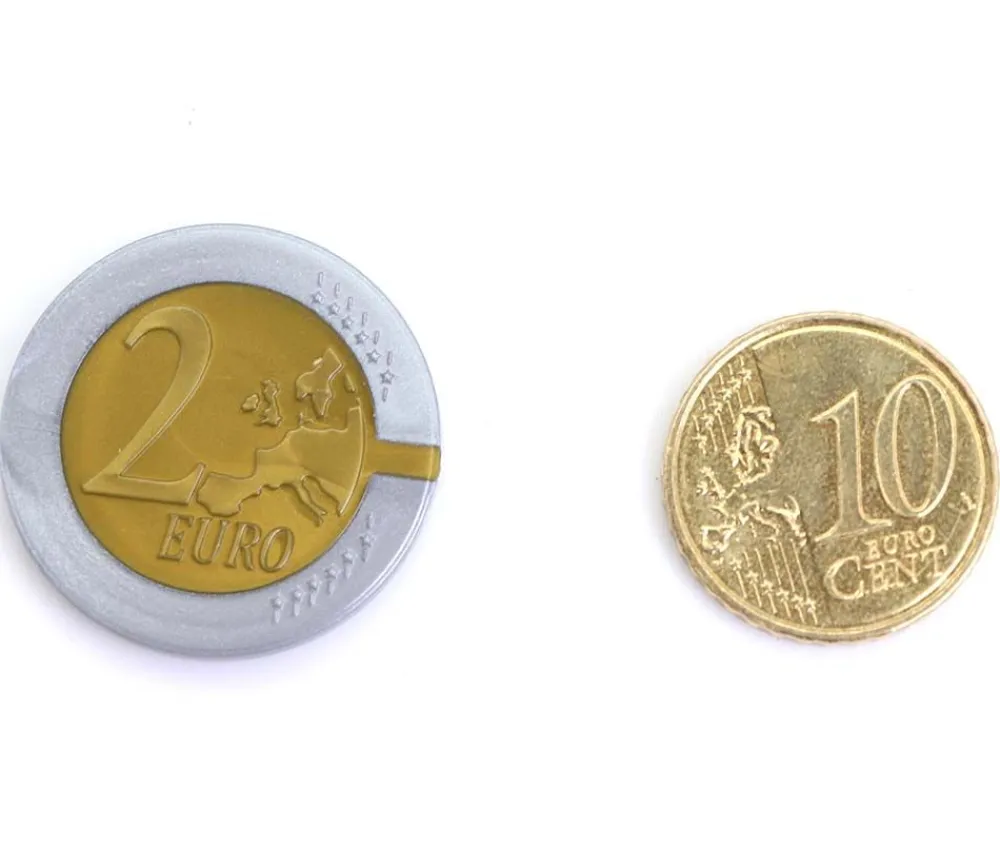 Tout Pour le Jeu 100 Pièces de 2 euros en Re-plastique monnaie factice jeu