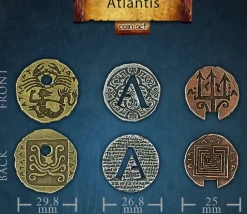 Tout Pour le Jeu 20 Pièces en métal Atlantis