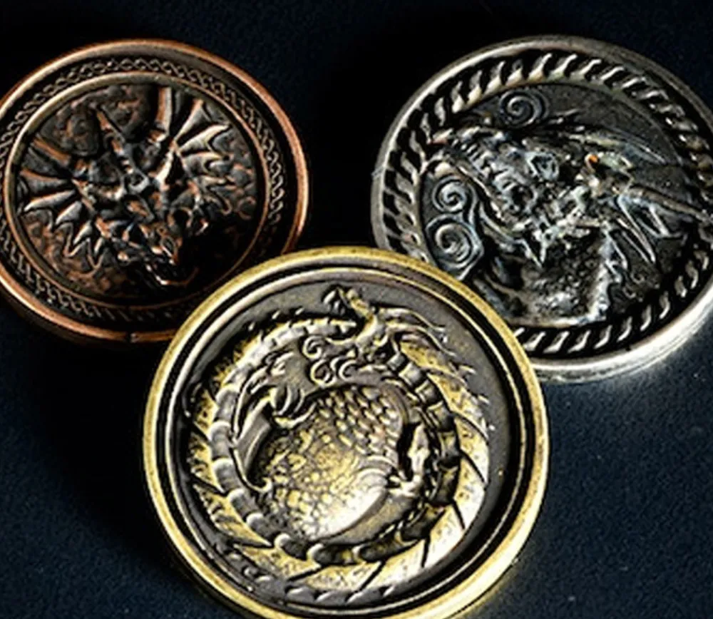 Tout Pour le Jeu 20 Pièces en métal Forged dragon