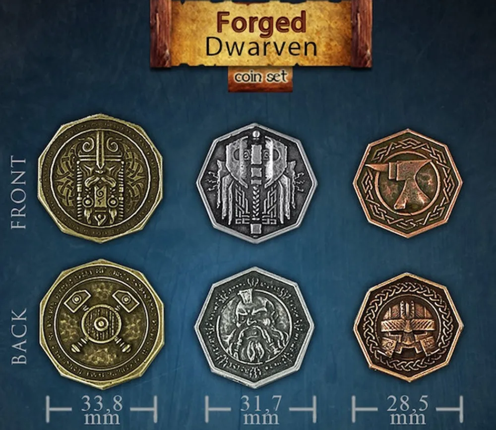 Tout Pour le Jeu 20 Pièces en métal Forged Dwarven
