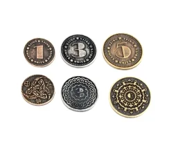 Tout Pour le Jeu 24 Pièces en métal numérotées valeur 1 3 5