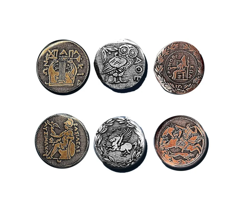 Tout Pour le Jeu 20 Pièces grecques métal Greek
