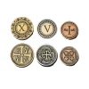 Tout Pour le Jeu 24 Pièces médiévales métal UNITS I V X