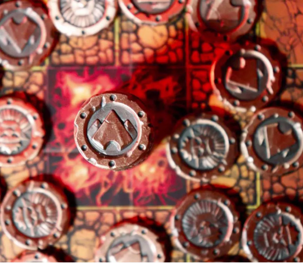 Tout Pour le Jeu 35 pièces métal cuivrées pour jeu L'Antre du Roi de la Montagne