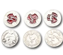 Tout Pour le Jeu 22 Pièces métal et émail rouge RPG Spell Tokens