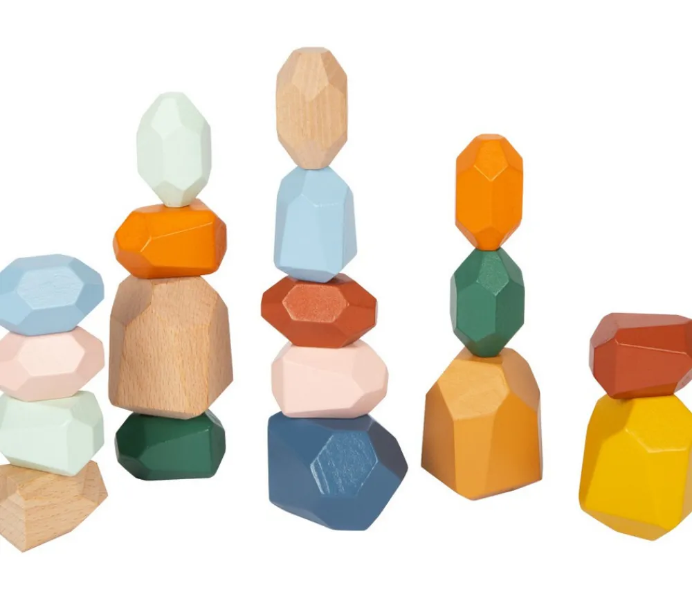 Tout Pour le Jeu 18 pierres d'équilibre en bois - jeu