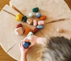Tout Pour le Jeu 18 pierres d'équilibre en bois - jeu