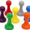Tout Pour le Jeu 7 Pions bois 15 x 27 mm Modèle C multicolores pour jeu - lot de 7 (rouge, vert, jaune, bleu, violet, orange et gris)