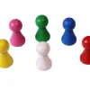 Tout Pour le Jeu 6 Pions bois 15 x 27 mm multicolores pour jeu - lot de 6 (rouge, vert, jaune, bleu, rose et blanc)