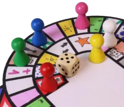 Tout Pour le Jeu 6 Pions bois 15 x 27 mm multicolores pour jeu - lot de 6 (rouge, vert, jaune, bleu, rose et blanc)