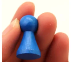 Tout Pour le Jeu 6 Pions bois 15 x 27 mm multicolores pour jeu - lot de 6 (rouge, vert, jaune, bleu, blanc et noir) modèle B